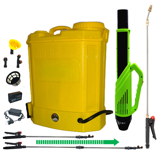 *PROMO* Pompa Stropit 12 Litri DEZMAN, Electrica cu Acumulator, Vermorel GALBEN+ATOMIZOR+TIJA 3m