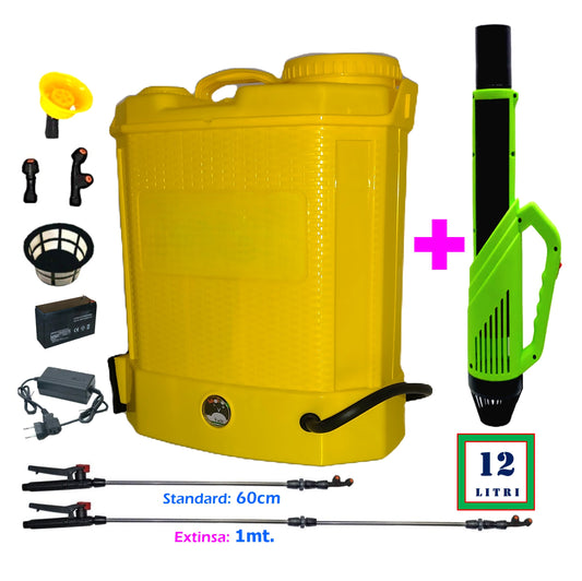 DEZMAN Vermorel Electric cu Acumulator, 12 Litri, GALBEN,+ATOMIZOR