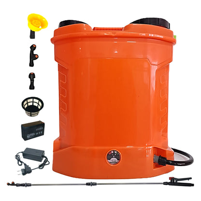 SET POMPINA Pompa 12 Litri Tratamente Pomi-Vie-Legume, Electrica cu Acumulator, Vermorel ORANGE, tija extensibila 1m, accesorii