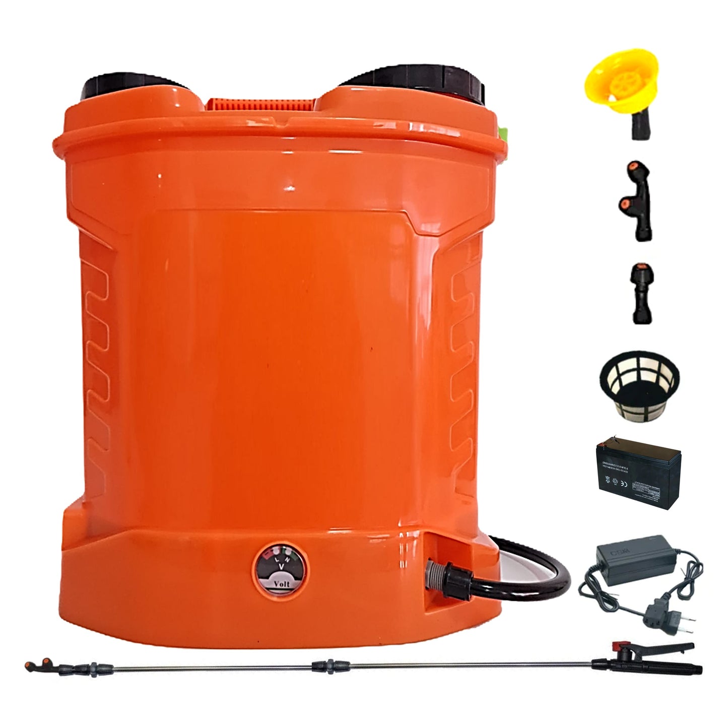 POMPINA Vermorel Electric cu Acumulator, 12 Litri, ORANGE, tija extensibila 1m, cu accesorii