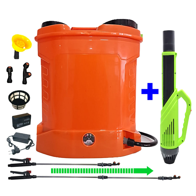 *PROMO* POMPINA SET Vermorel Electric cu Acumulator, 12 Litri, ORANGE,+ATOMIZOR