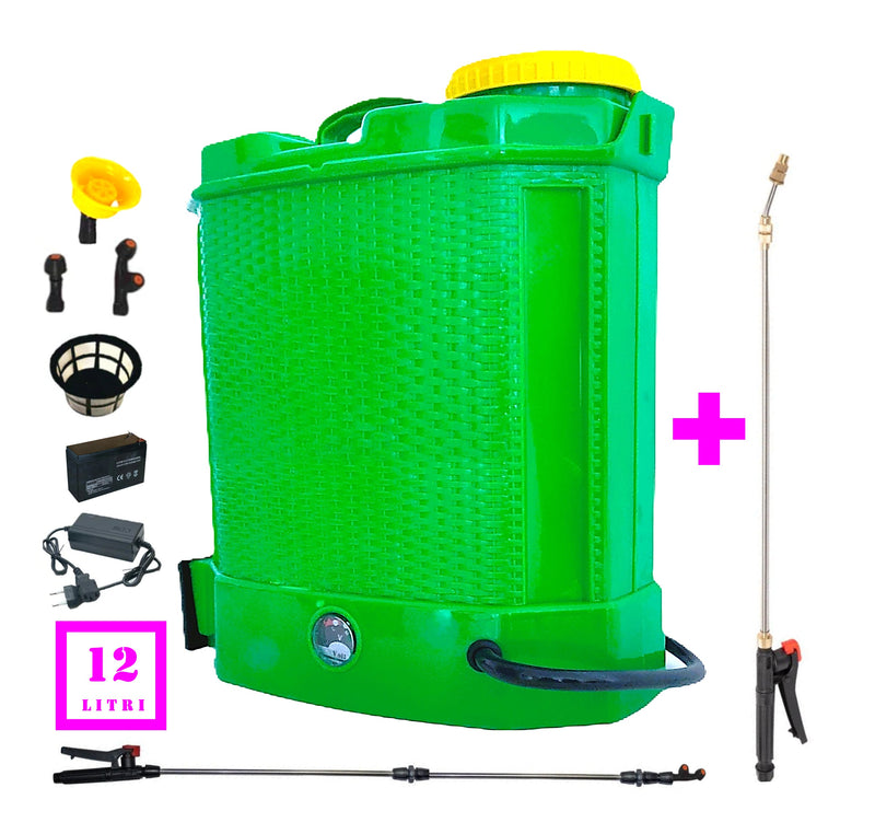 Set Pompa de stropit cu acumulator 12L VERDE Pandora + Set Lance telescopica stropit pomi 3m, vermorel - VOKNER Recomandat