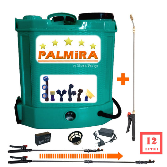 Set Pompa de stropit PALMiRA cu acumulator 12L + Set Lance telescopica stropit pomi 3m, vermorel Electric