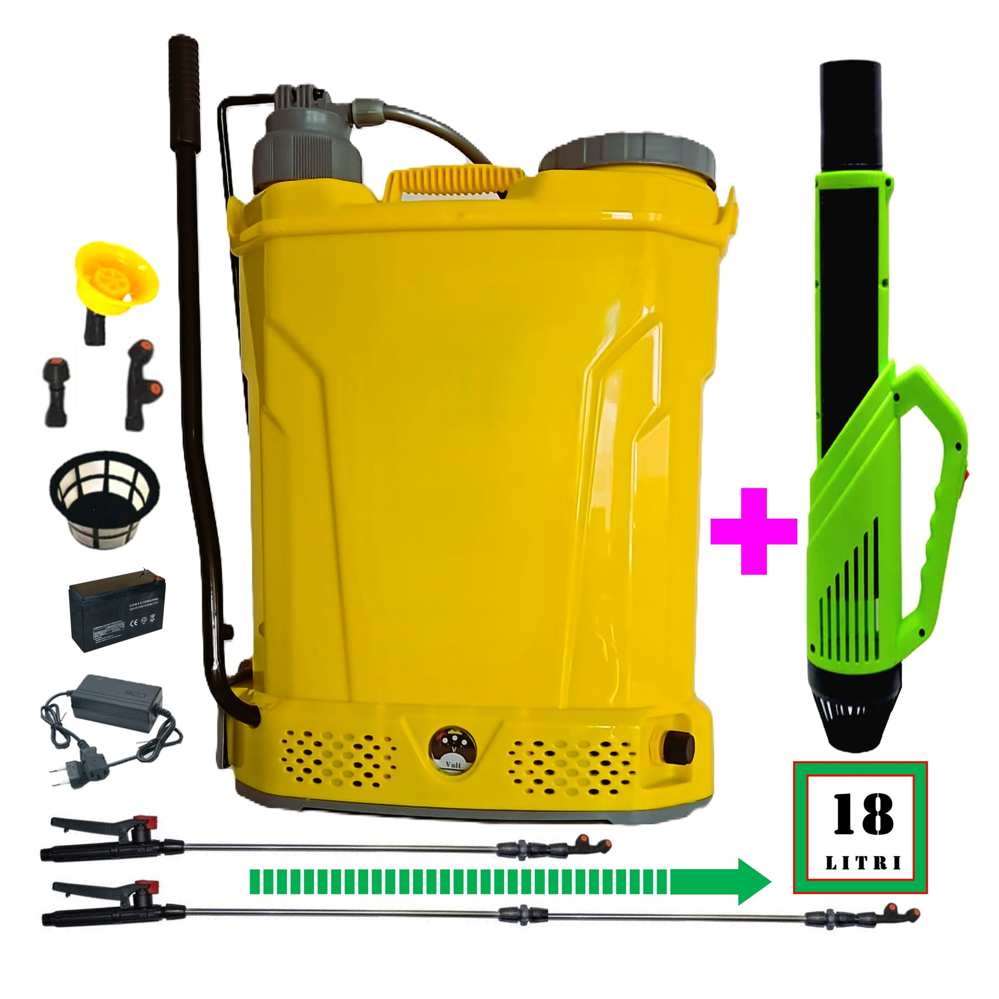 SEZONUL-OFERTELOR Pompa stropit 2-in-1 POMPINA, 18 Litri, Electrica cu Acumulator+Manuala, +ATOMIZOR