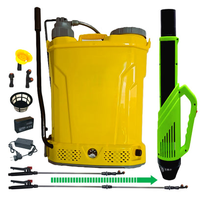 Pompa stropit 2-in-1 POMPINA, 18 Litri, Electrica cu Acumulator+Manuala, Vermorel GALBEN, +ATOMIZOR