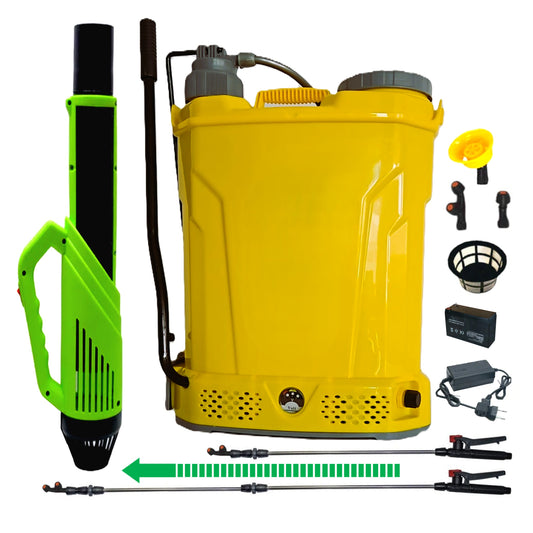 *PROMO* Pompa stropit 2-in-1 POMPINA, 18 Litri, Electrica cu Acumulator+Manuala, Vermorel GALBEN, +ATOMIZOR