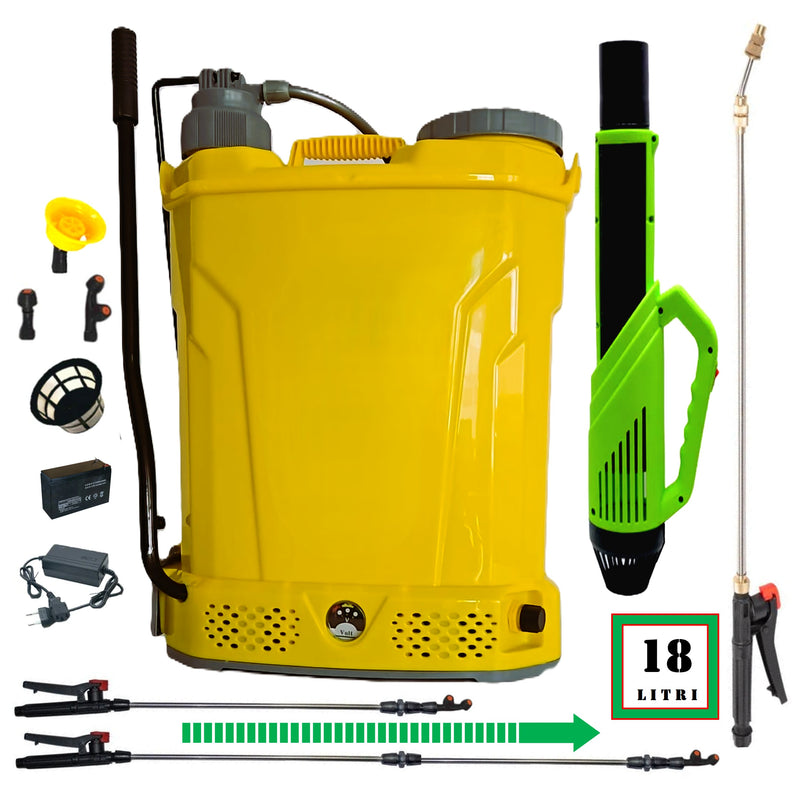 SEZONUL-OFERTELOR Pompa stropit 18L POMPINA (2-in-1), Acumulator+Manuala, Vermorel+ATOMIZOR+TIJA INOX 3m