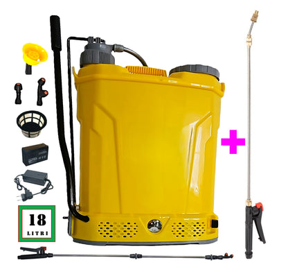 SEZONUL-OFERTELOR *PROMO* SET POMPINA Pompa acumulator+Manuala 18L, Tratamente Pomi si Vie, Vermorel GALBEN, tija extensibila 1m, + TIJA INOX Extensibila 3 Metri, +EXTRA Furtun si Maner