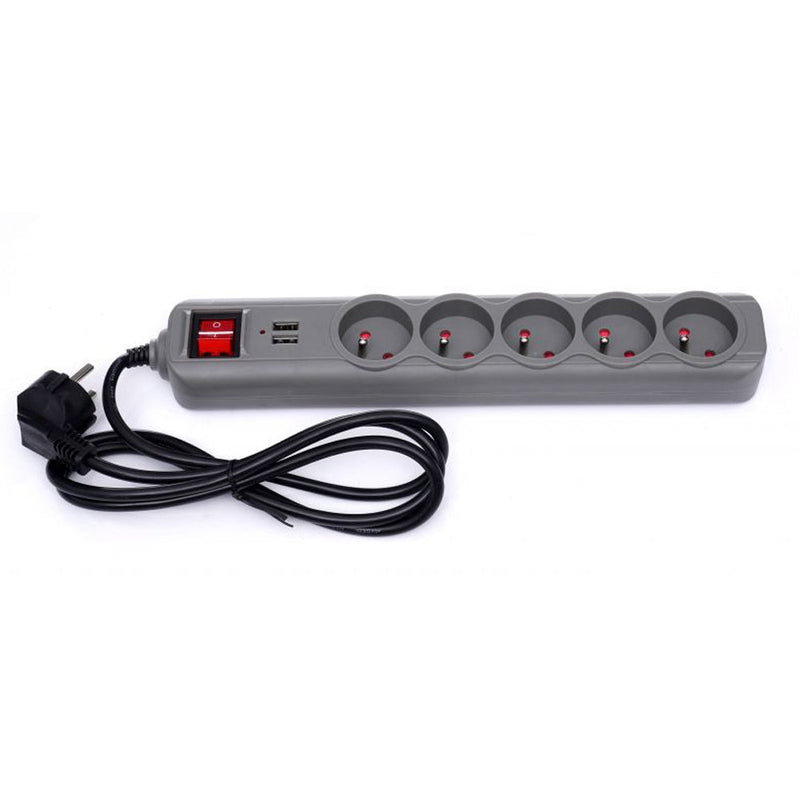 *OFERTELE-IEPURASULUI* Prelungitor electric cu intrerupator KRAFTSON % Import Polonia %  4034, 5 prize, 2 mufe USB, 3m