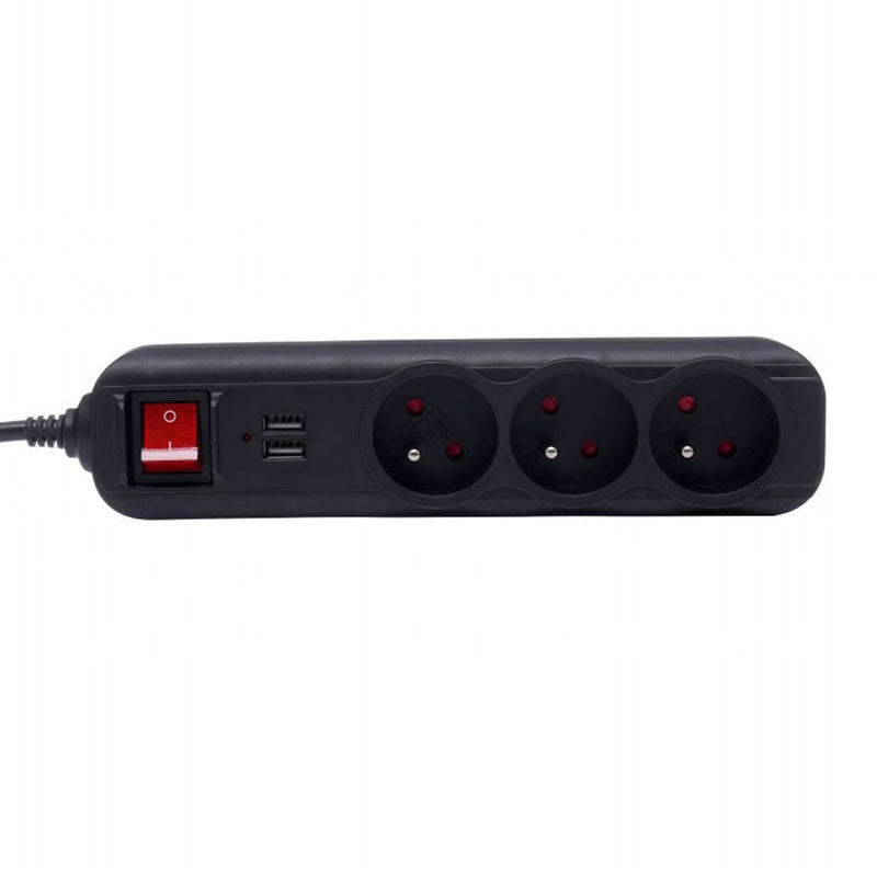*OFERTELE-IEPURASULUI* Prelungitor electric cu intrerupator KRAFTSON % Import Polonia %  4031, 3 prize, 2 mufe USB, 1.5m