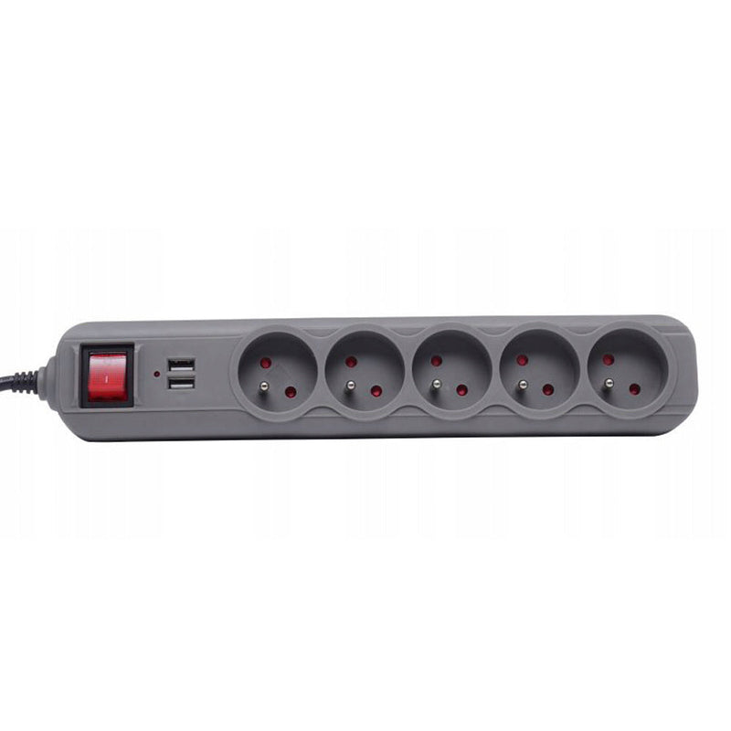 *OFERTELE-IEPURASULUI* Prelungitor electric cu intrerupator KRAFTSON % Import Polonia %  4034, 5 prize, 2 mufe USB, 3m