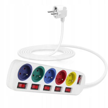 Prelungitor electric lungime 5m, cu intrerupator si 5 prize, POLSKI K4002, Poza7