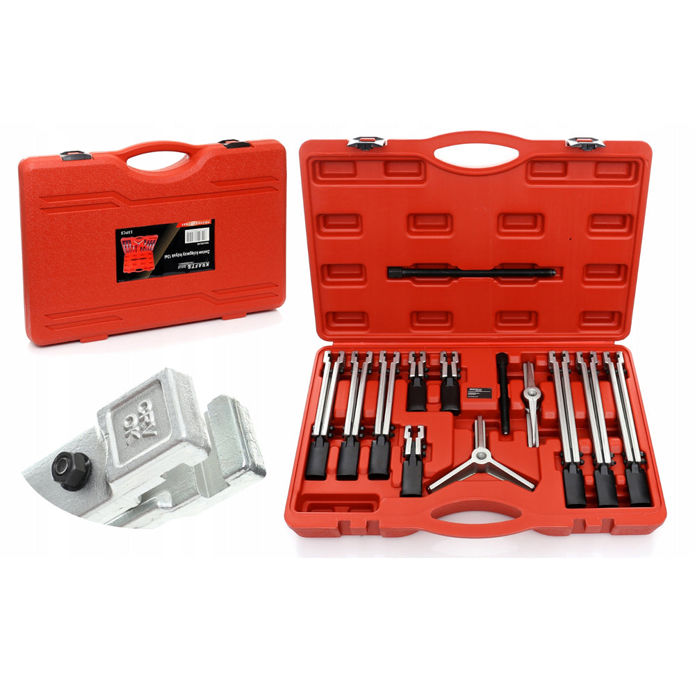 SET Extractor cu dubla-prinde pentru rulmenti si bucse, POLSKI K10148, 13 elemente, cutie plastic inclusa