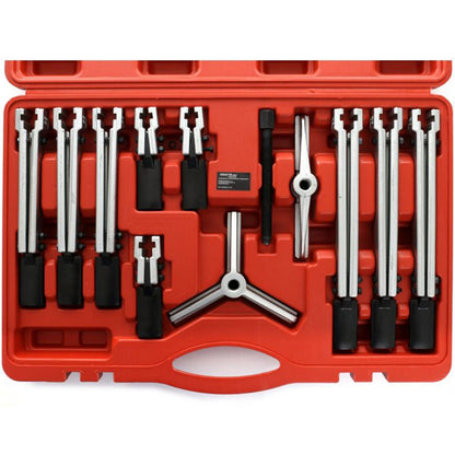 SET Extractor cu dubla-prinde pentru rulmenti si bucse, POLSKI K10148, 13 elemente, cutie plastic inclusa