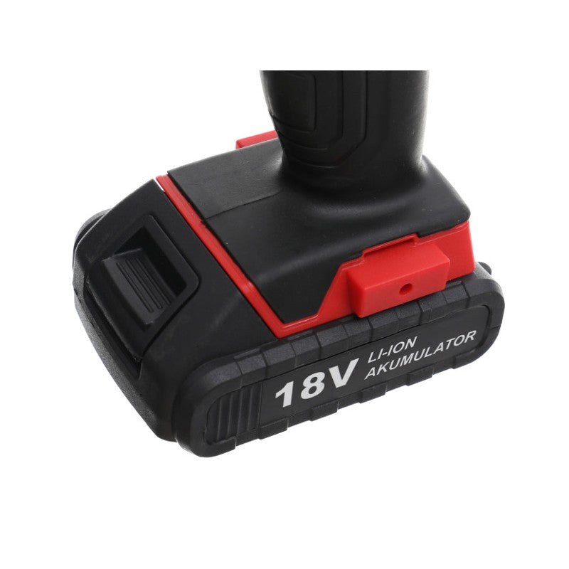 SET Masina insurubat si gaurit pe acumulator POLSKI K1566, 1350RPM, include 1 acumulator 18V, 6 burghie si 6 biti