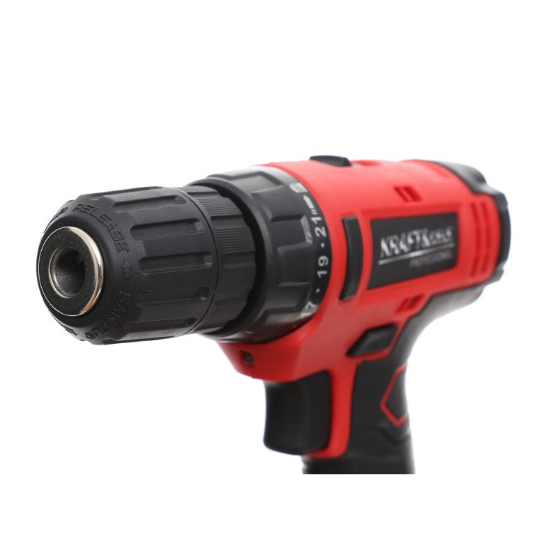 SET Masina insurubat si gaurit pe acumulator POLSKI K1566, 1350RPM, include 1 acumulator 18V, 6 burghie si 6 biti