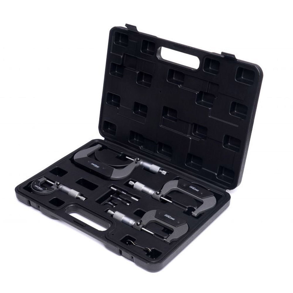 SET Micrometre Profesionale, include 4 micrometre, interval masurare 0-100mm, POLSKI K10443, Poza4