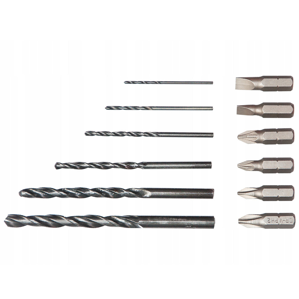 SET Surubelnita cu acumulator POLSKI K1670, include 2 acumulatori 12 V, 6 burghie si 6 biti incluse