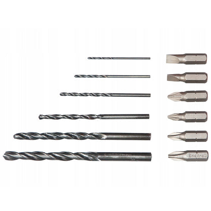 SET Surubelnita cu acumulator POLSKI K1670, include 2 acumulatori 12 V, 6 burghie si 6 biti incluse