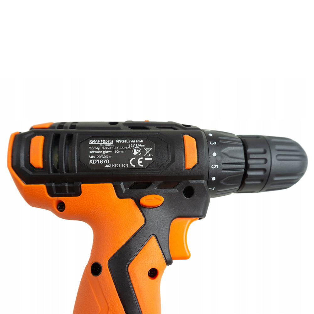 SET Surubelnita cu acumulator POLSKI K1670, include 2 acumulatori 12 V, 6 burghie si 6 biti incluse