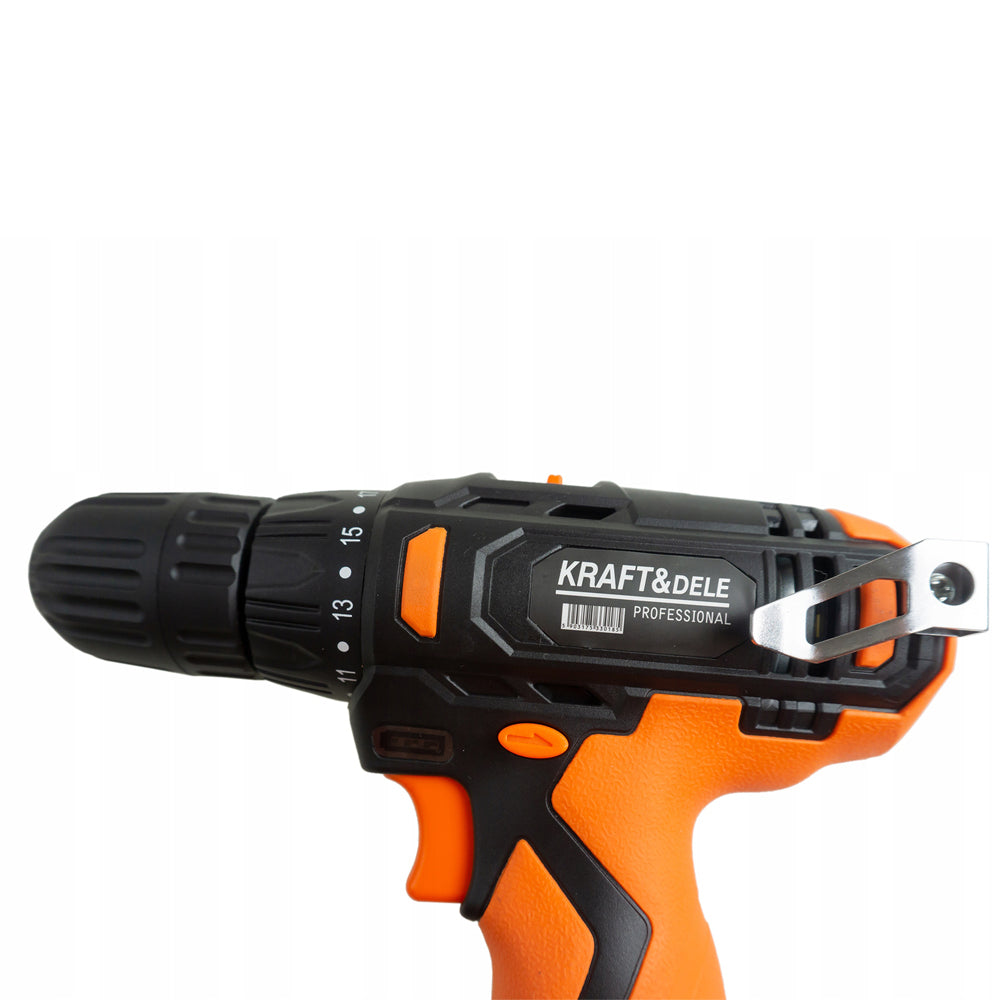 SET Surubelnita cu acumulator POLSKI K1670, include 2 acumulatori 12 V, 6 burghie si 6 biti incluse