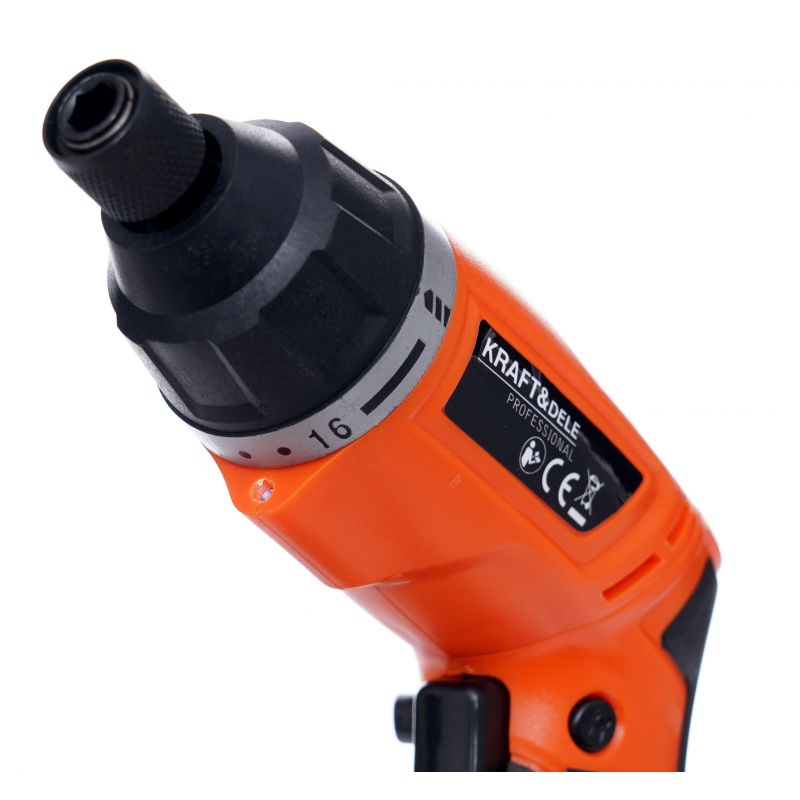 SET Surubelnita electrica pe acumulator POLSKI K1577, include 1 acumulator 3.6 V, 6 tubulare si 30 biti