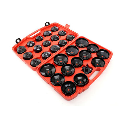 SET TUBULARE capace desfacere filtre de ulei auto POLSKI K10502, include 28+1 elemente, DRIVE 1/2" si 3/4"