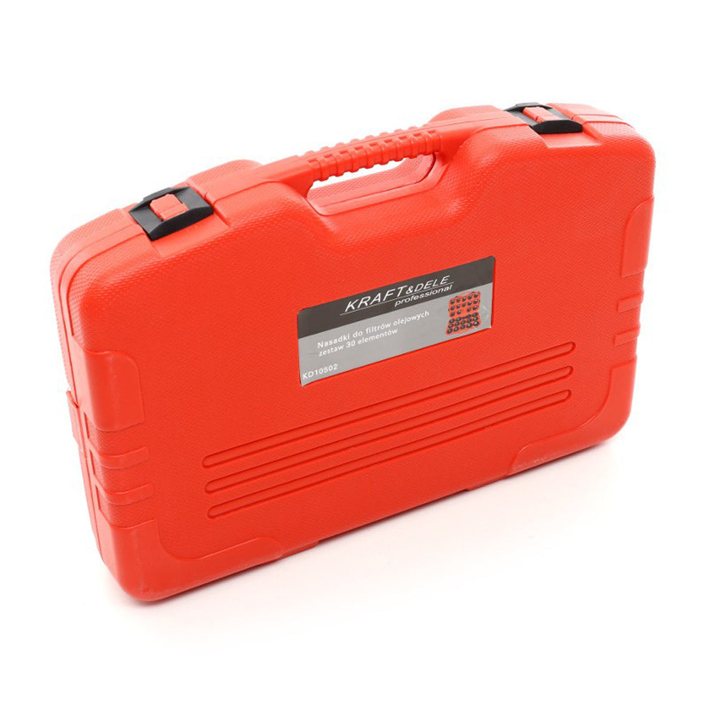 SET TUBULARE capace desfacere filtre de ulei auto POLSKI K10502, include 28+1 elemente, DRIVE 1/2" si 3/4"