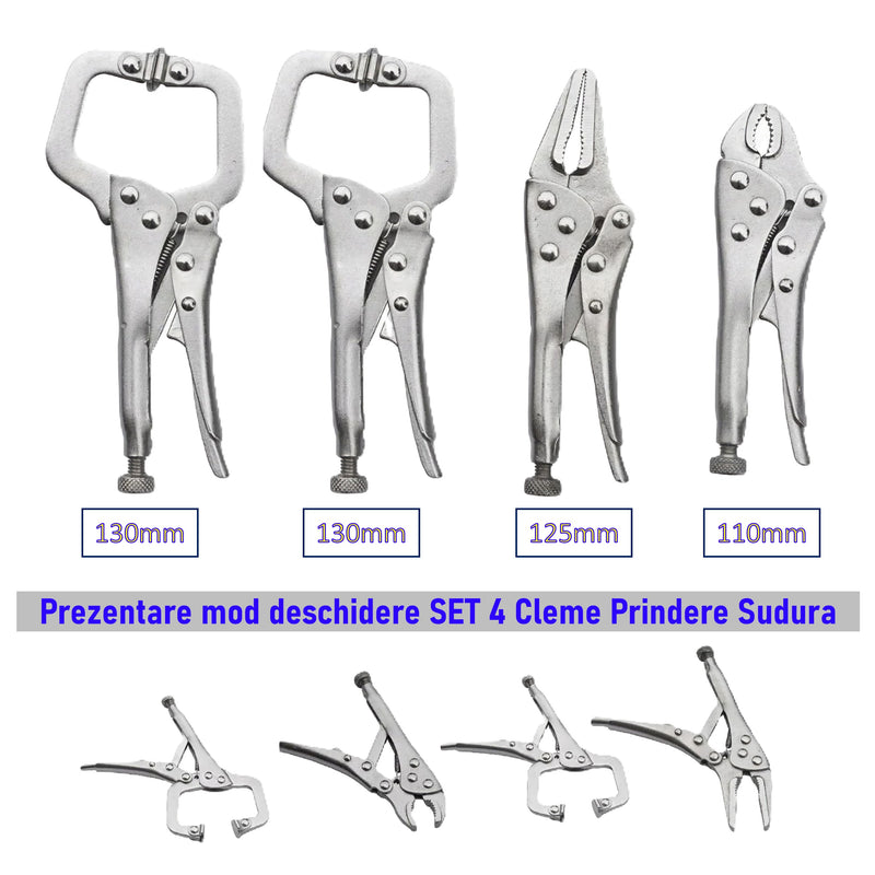 SET Aparat de sudura DEZMAN 330S, MMA 330A, Tehnologie HOT-START, RED-1869 si 4 CLEME PRINDERE-FIXARE DE SUDURA