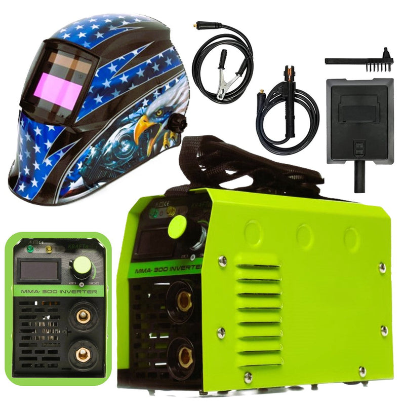 *BLACK-FRIDAY* *PROMO* SET WeldEXPERT SUDURA CU ELECTROD, 1862-1892, Aparat Sudura Invertor MMA-300A + Masca Automata Personalizata FREEDOM-EAGLE