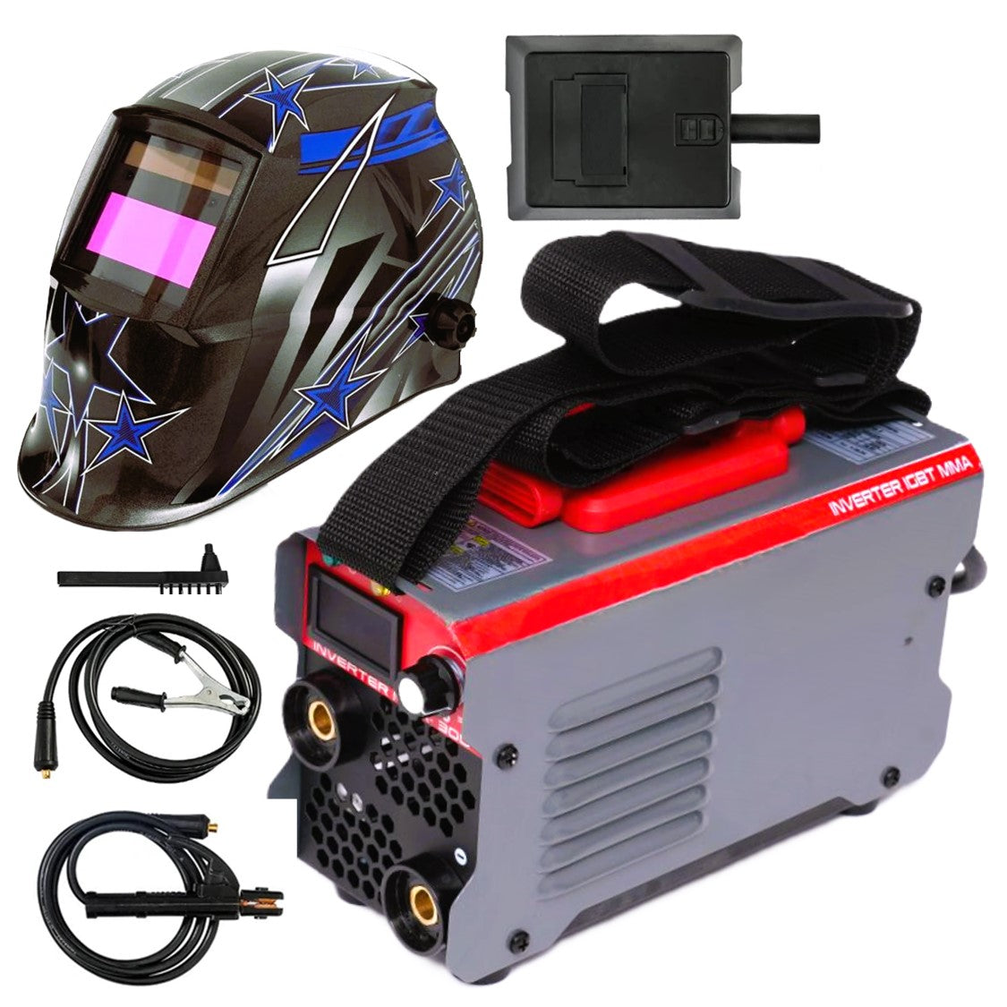 BLACK-FRIDAY *PROMO* SET WeldEXPERT SUDURA CU ELECTROD, 1871-1891, Aparat Sudura Invertor MMA-300A cu posibilitate LIFT-TIG, + Masca Automata Personalizata RACING-STARS