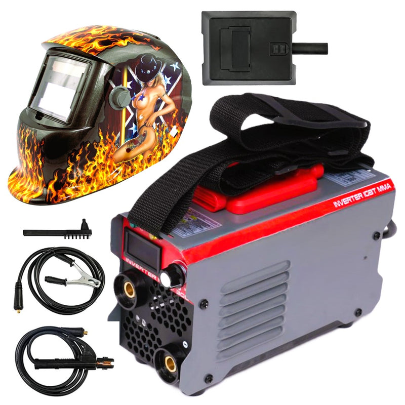 *PROMO* SET WeldEXPERT SUDURA CU ELECTROD, 1871-881, Aparat Sudura Invertor MMA-300A cu posibilitate LIFT-TIG, + Masca Automata Personalizata HOT-FLAMES