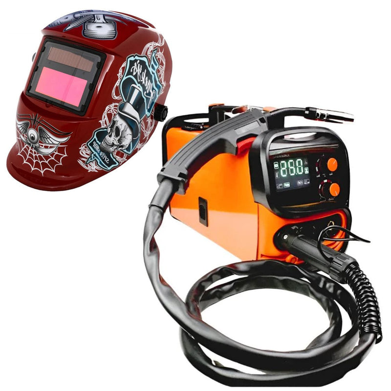 PRIMAVARA-OFERTELOR SET SUDURA CU SARMA FLUX+Electrod WeldEXPERT 1875-883 din Aparat sudura 250A MIG-MAG/MMA, + Masca Automata Personalizata SLASH