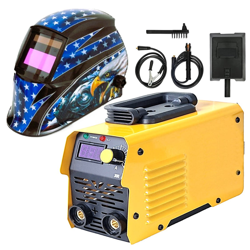 *PROMO* SET WeldEXPERT SUDURA CU ELECTROD, D11998-1892, din Aparat sudura Invertor MMA 300A, + Masca Automata Personalizata FREEDOM-EAGLE