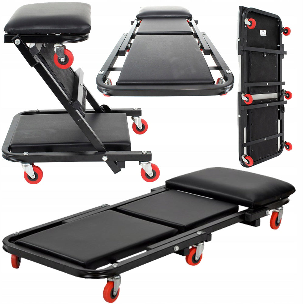 Scaun Atelier pliabil in Carucior cu roti tip PAT pentru service auto, POLSKI K378, Poza1