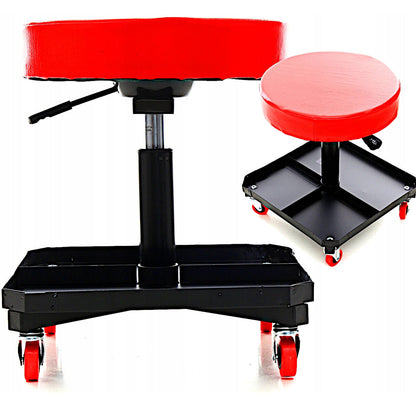 Scaun service auto POLSKI K376, tapitat, roti 360°