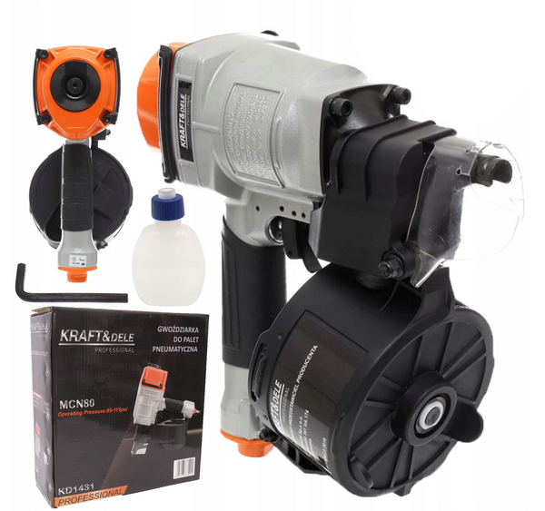 *OFERTE-DE-VARA* Pistol cuie pneumatic Kraft&Dele KD1431, diametru 2.5-3.3mm, cu tambur / rola