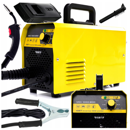Set Aparat de sudura cu sarma VOKNER 810, MIG-MAG, 200A, 230V + Masca Sudura Automata