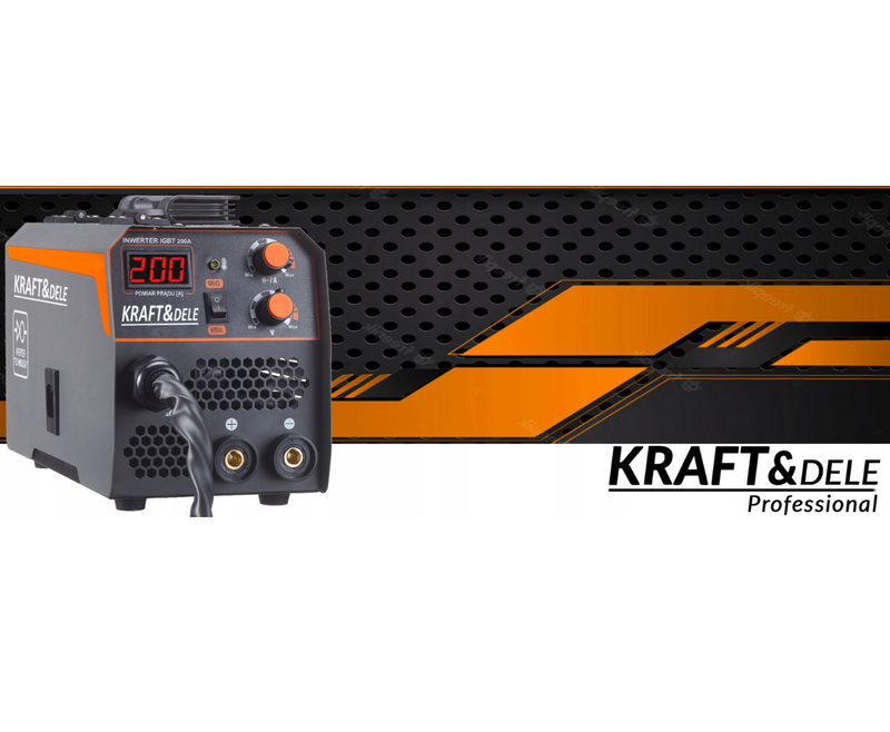 *OFERTELE-IEPURASULUI* Set Aparat de sudura cu sarma Kraft&Dele KD1872, MIG-MAG/MMA, 200A, gri + Masca Sudura Automata