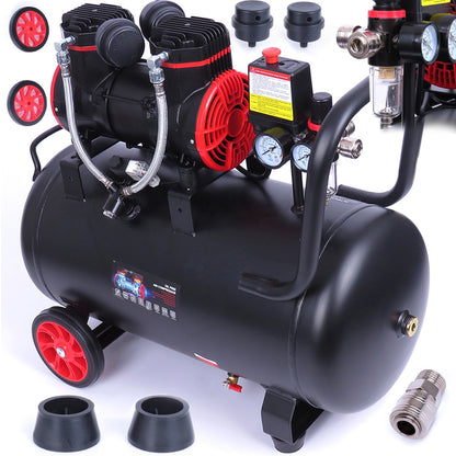Compresor aer fara ulei Kraft&Dele KD1391, 50L, 230V, 1500W, 8Bar, 290L/min, silentios