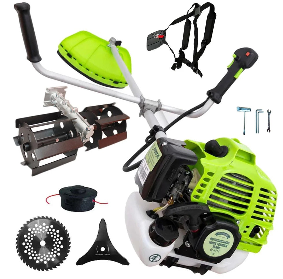 Set Motocoasa Micul Fermier GF-1311, 3.4CP, + Cap Prasitoare