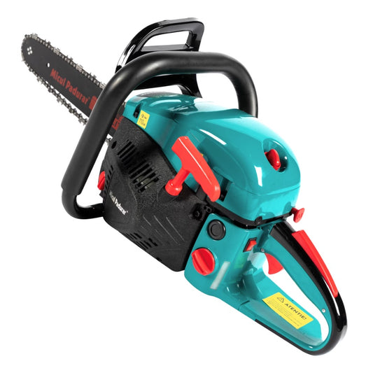 Drujba pe benzina Micul Padurar 5200, 2.9CP, carcasa metalica, 2 lame 2 lanturi