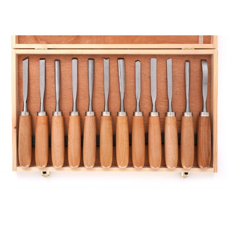 Set tamplar 12 dalti cu maner lemn, POLSKI K11775, Poza2