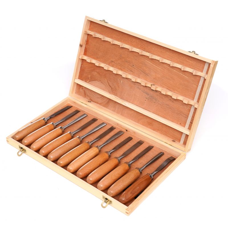 Set tamplar 12 dalti cu maner lemn, POLSKI K11775, Poza1