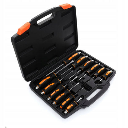 Set 12 surubelnite cu varf magnetic si priza hexagonala la maner, include cutie plastic, POLSKI K10284, Poza2