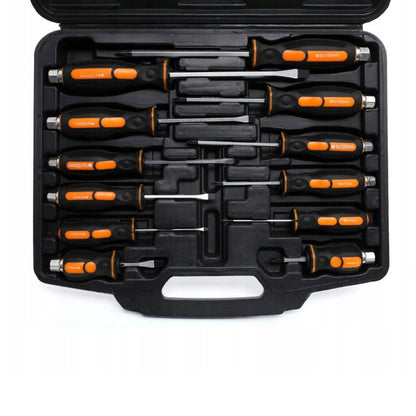 Set 12 surubelnite cu varf magnetic si priza hexagonala la maner, include cutie plastic, POLSKI K10284, Poza5