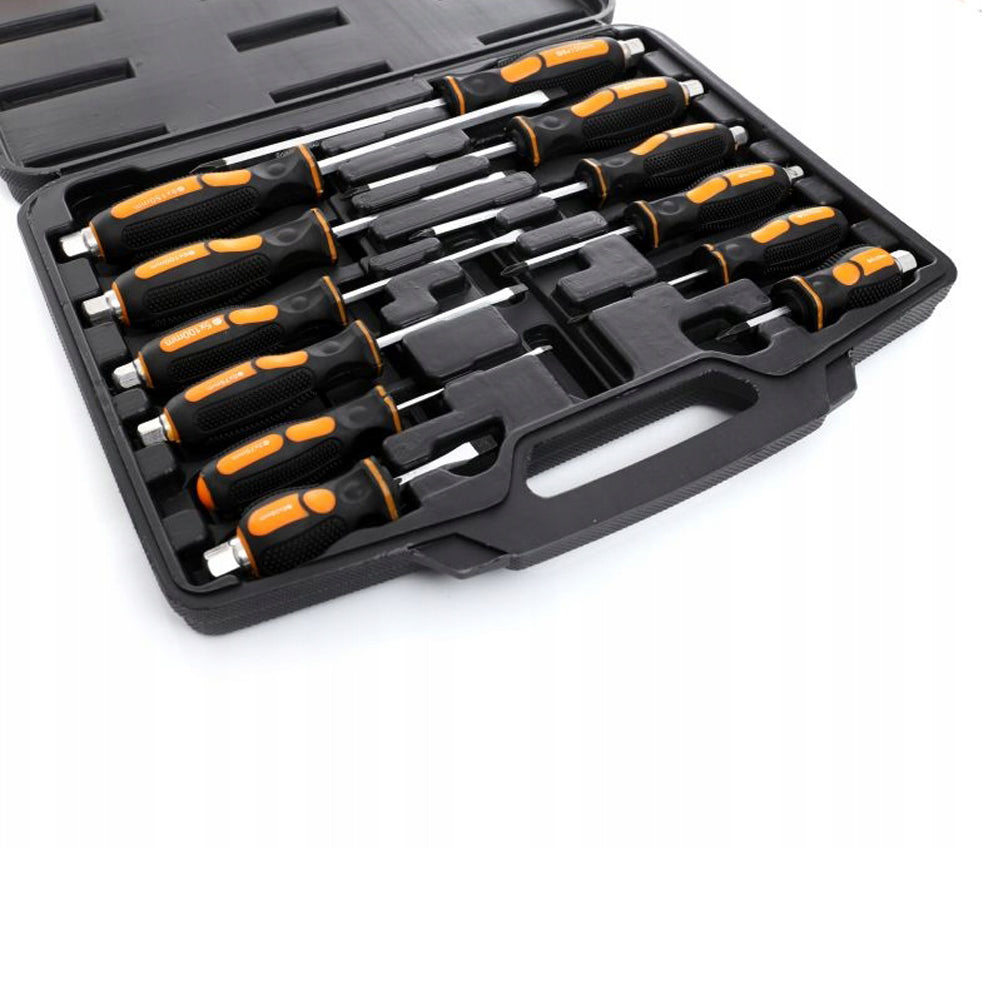 Set 12 surubelnite cu varf magnetic si priza hexagonala la maner, include cutie plastic, POLSKI K10284, Poza4