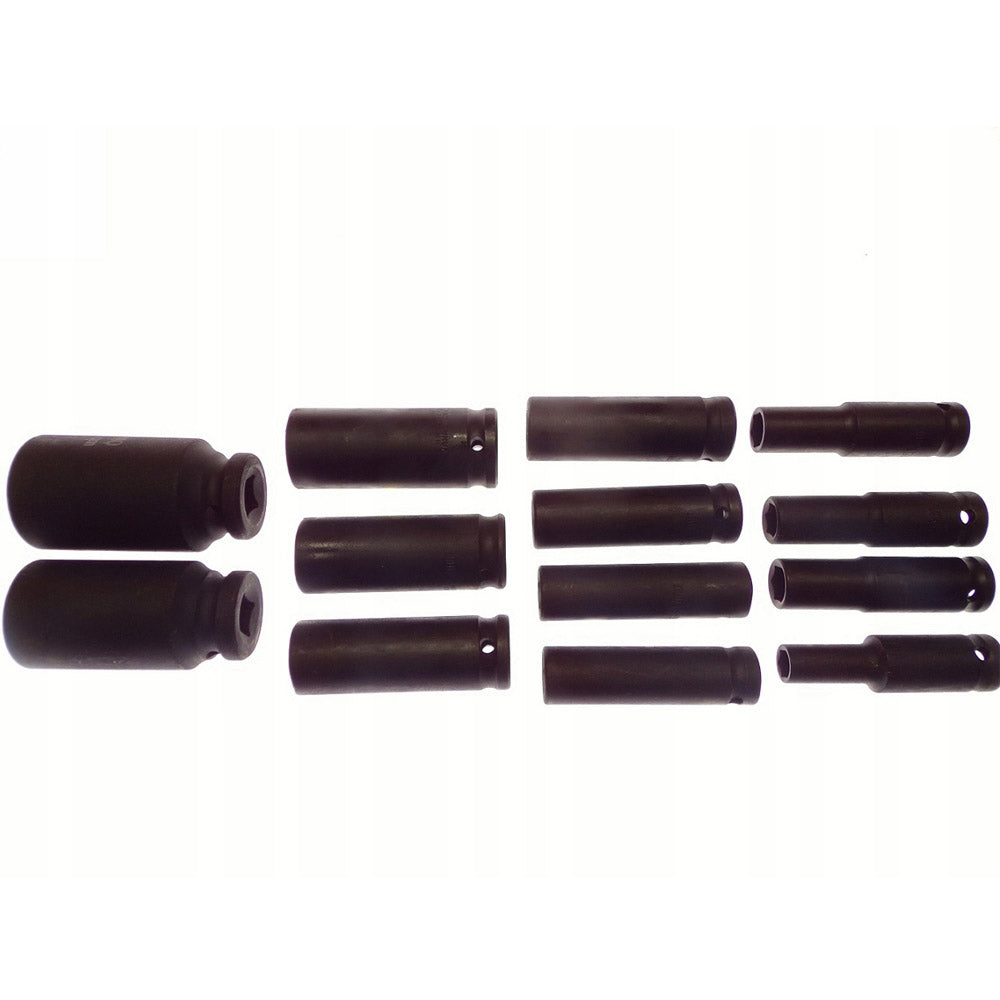 Set 13 CHEI Tubulare prize cu impact POLSKI K10521, Drive interior 1/2", 10-30mm, valiza transport inclusa