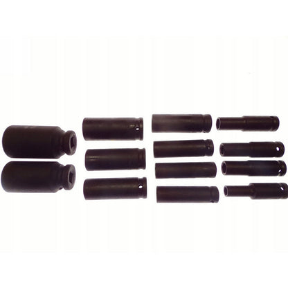 Set 13 CHEI Tubulare prize cu impact POLSKI K10521, Drive interior 1/2", 10-30mm, valiza transport inclusa