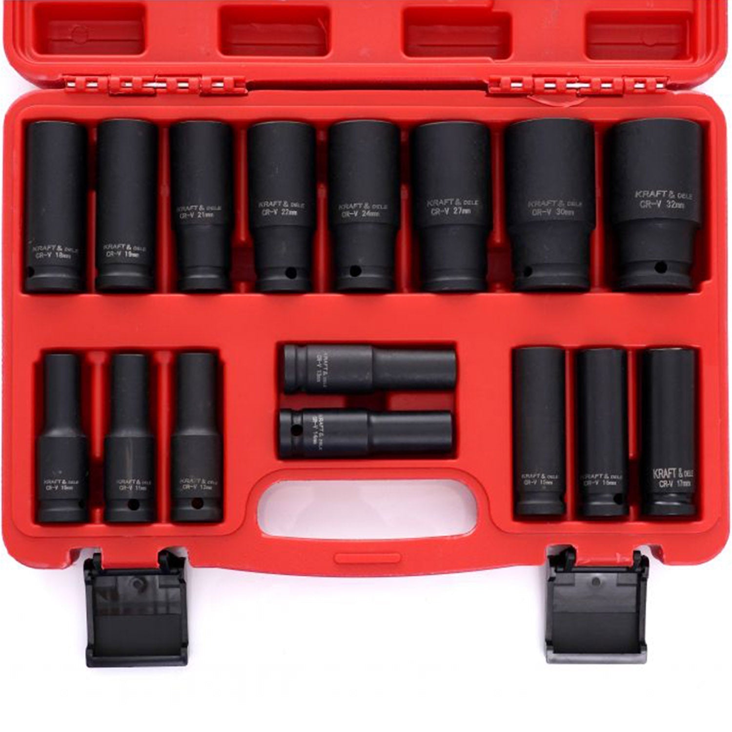 Set 16 CHEI Tubulare prize cu impact POLSKI K10531, Drive interior 1/2", 10-32mm, valiza transport inclusa